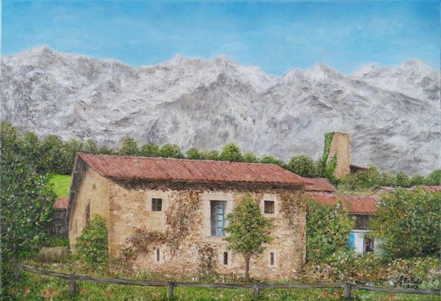 Mogrovejo 1(Cantabria) Oil Canvas Landscaping