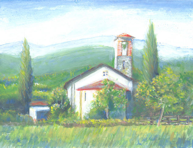 Small church Acrylic Panel Landscaping