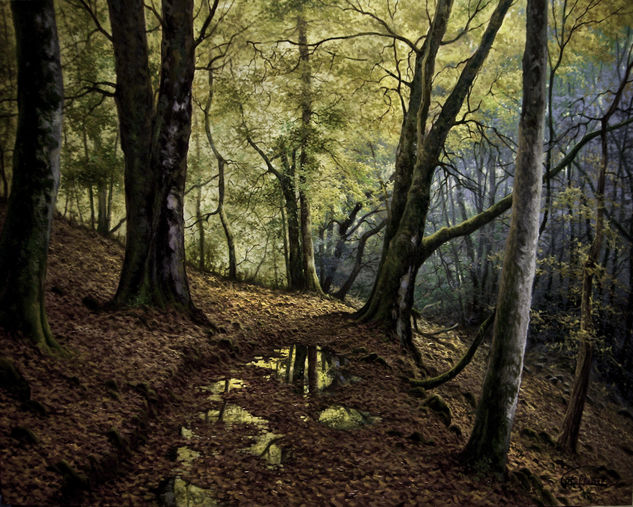 Guardianes del silencio Óleo Lienzo Paisaje