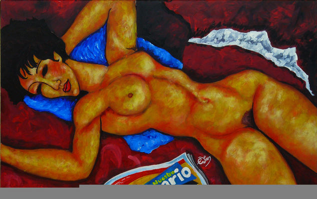 CHICA NUESTRO DIARIO Acrylic Panel Nude Paintings