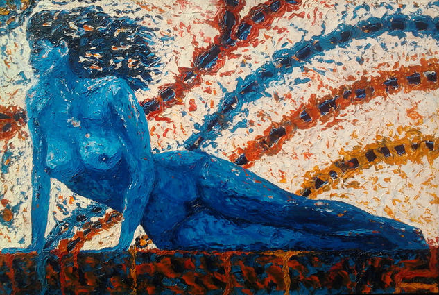 La estatua de sal. Oil Panel Nude Paintings