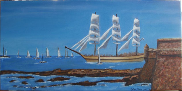 Cádiz en Regatas Oil Canvas Marine Painting