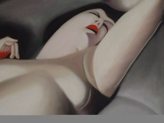 recreando a Lempicka (2) Pastel Card Figure Painting