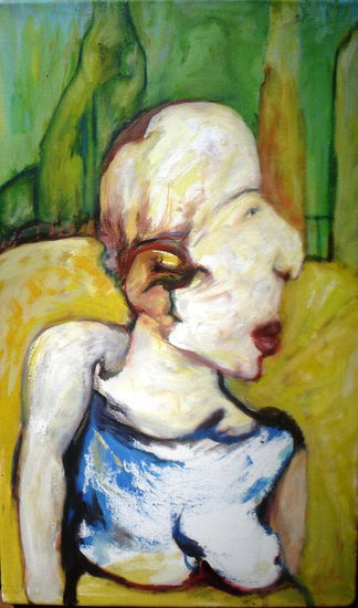 femina II Oil Textile Figure Painting