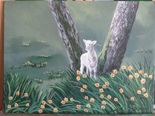 solitaria. Acrylic Others Animals