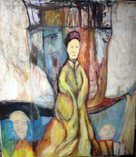 s/n Mixed media Textile Figure Painting