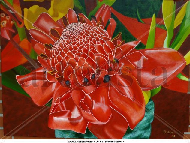 Bastón del emperador Oil Canvas Floral Painting