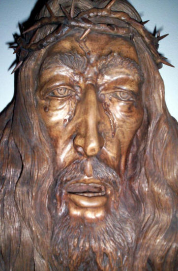 a-  Cristo llorando (detalle) Carving Figurative