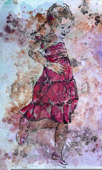 bailando Mixed media Paper Figure Painting