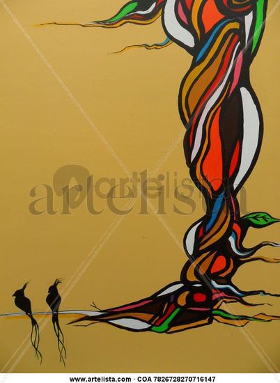 rama Acrylic Canvas Floral Painting