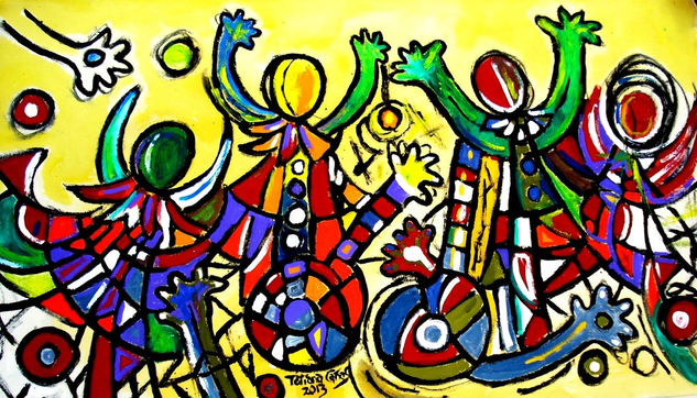 Niños en Carnaval Oil Canvas Figure Painting