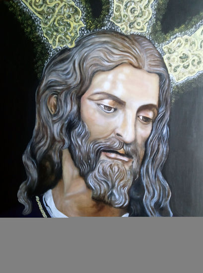 Cristo del Soberano Poder Óleo Lienzo Retrato