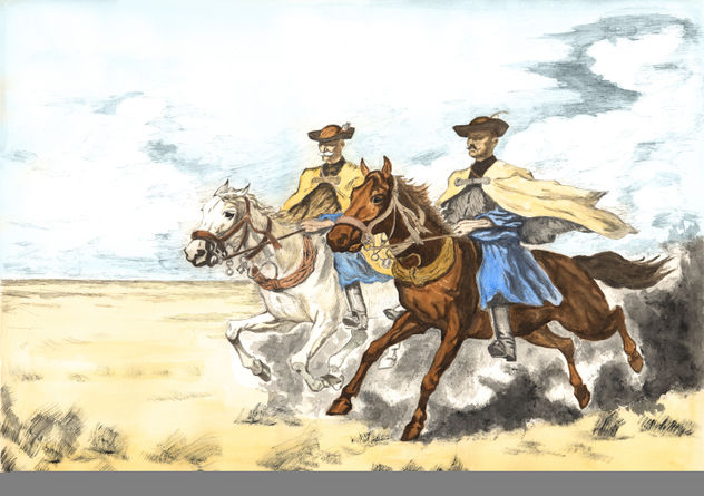 Two hungarian horsemen