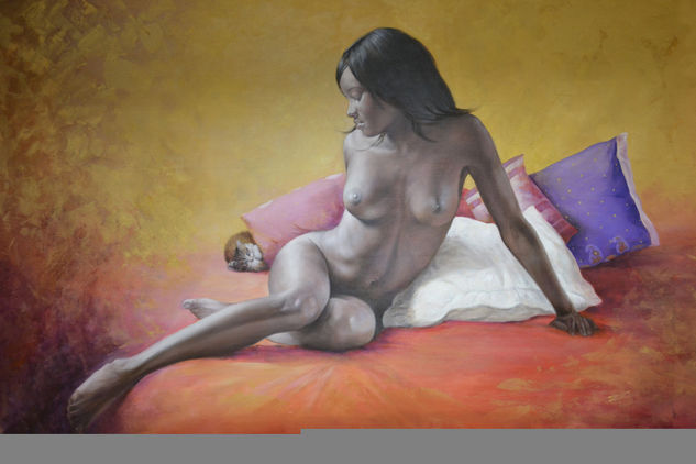 nu exotique Oil Canvas Figure Painting