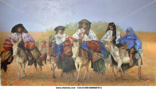 mariage touareg Oil Canvas Figure Painting