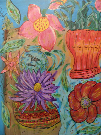 Color,flores y pecera