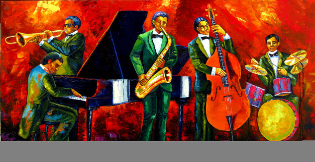 jazz II Oil Canvas Figure Painting