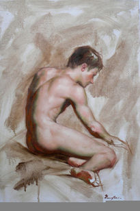 Oil painting male...