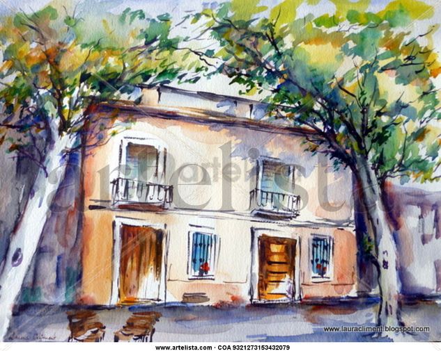 Casa en Sabadell. II Watercolour Paper Landscaping