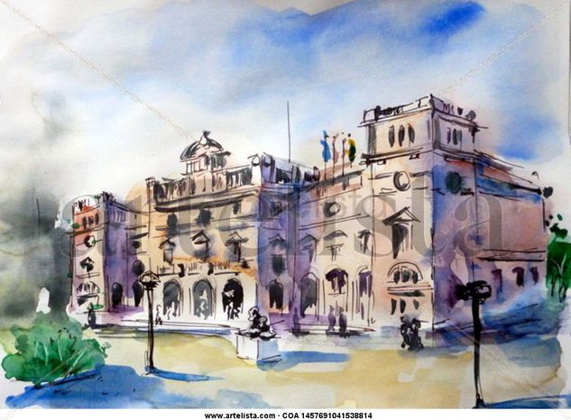 Ayuntamiento de Sabadell (Barcelona) Media Mixta Papel Paisaje