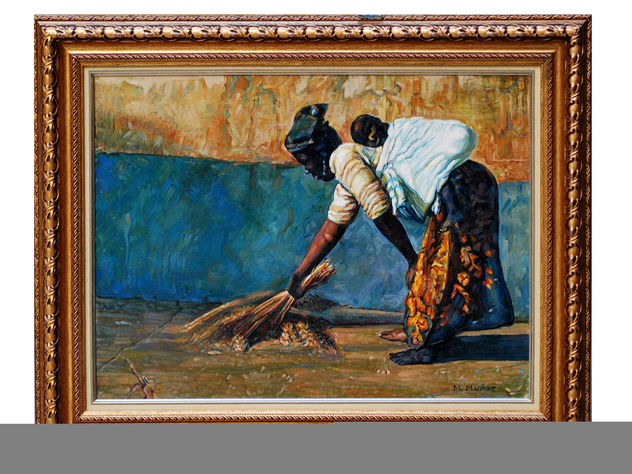 Mujer faenando