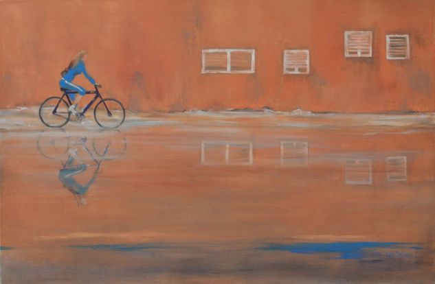 CICLISTA Oil Canvas Figure Painting