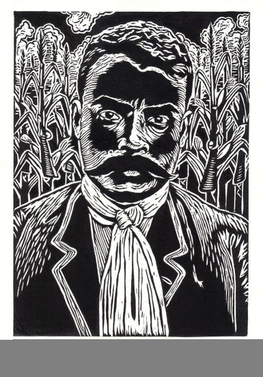 EMILIANO ZAPATA Linocut