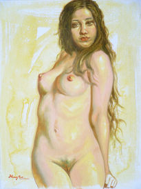 Oil female nude#1707