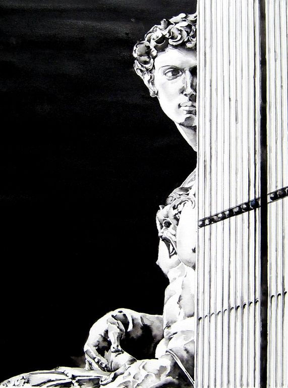 Estudio de "Giuliano de Medici", de Miguel Ángel, Amapola Herrera