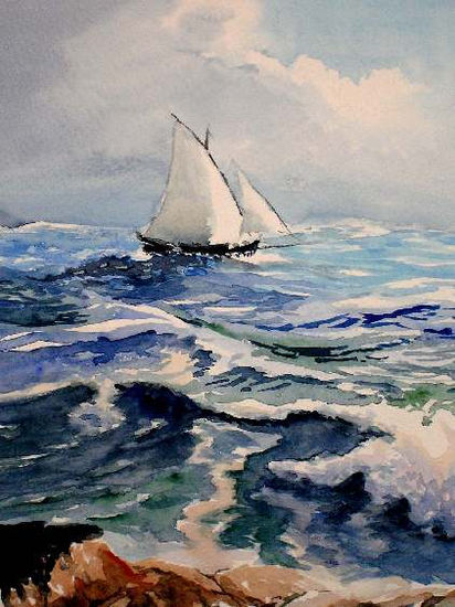 barca marinera Watercolour Paper Marine Painting