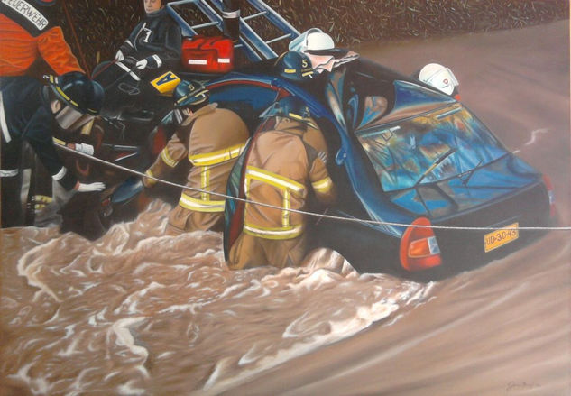 rescate vehicular Oil Canvas Others