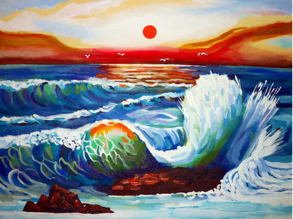 Cuadro atardecer