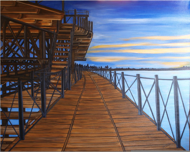 MUELLE DEL TINTO 2 Acrylic Canvas Landscaping