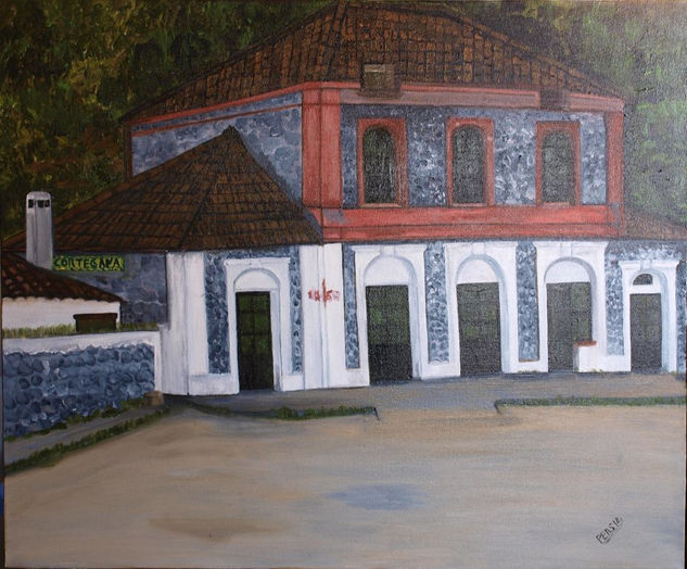 ESTACION ALMONASTER-CORTEGANA Acrylic Canvas Landscaping