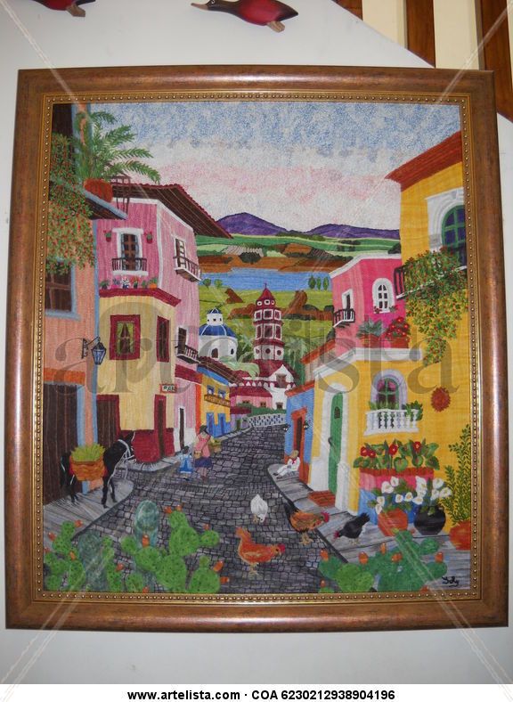 PINTURA ..MI PUEBLO...RAUL DEL RIO
