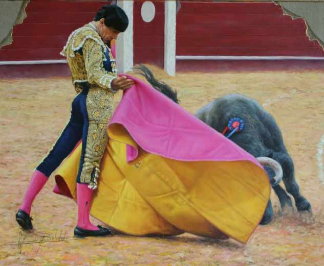 Enseñando a embestir (El Cid) Oil Canvas Sports