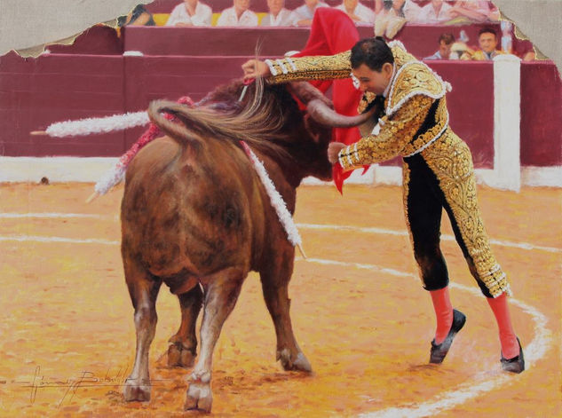 Tragantón (Pepín Liria) Óleo Lienzo Deportes