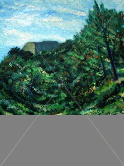 Cami del castell de Granera. Oil Canvas Landscaping