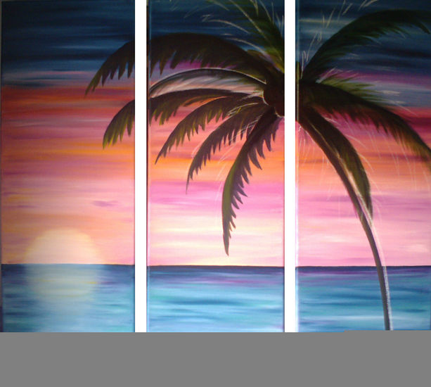 atardecer tropical Oil Canvas Landscaping