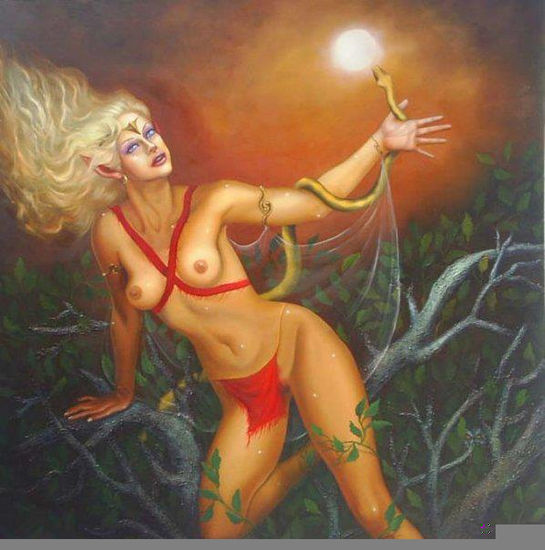 LA SIRENA DE LA LUPUNA Oil Canvas Nude Paintings