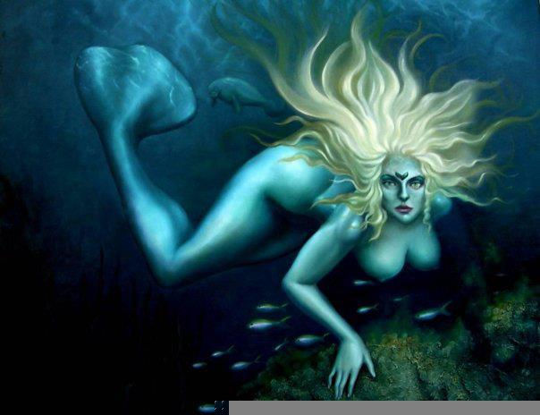 SIRENA BUFEO Oil Canvas Nude Paintings