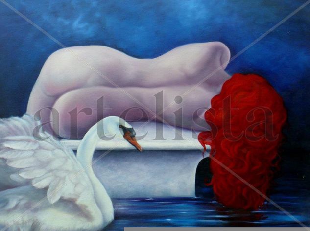 SUEÑO DE UN CISNE ROJO Oil Canvas Nude Paintings