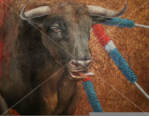 MI TORITO DORADO Oil Canvas Animals