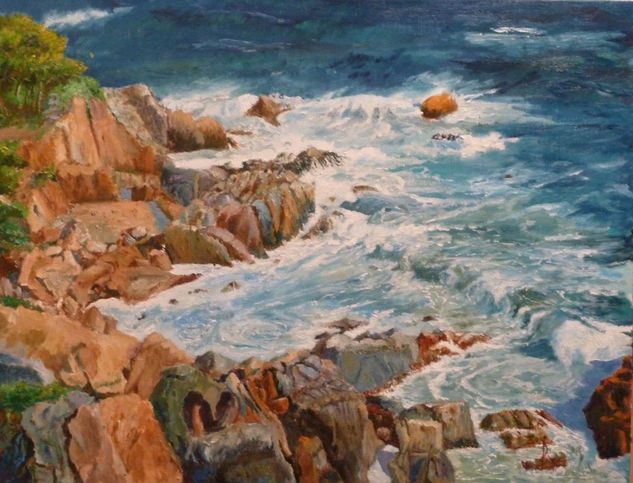 Costa Brava 1 Oil Textile Marine Painting