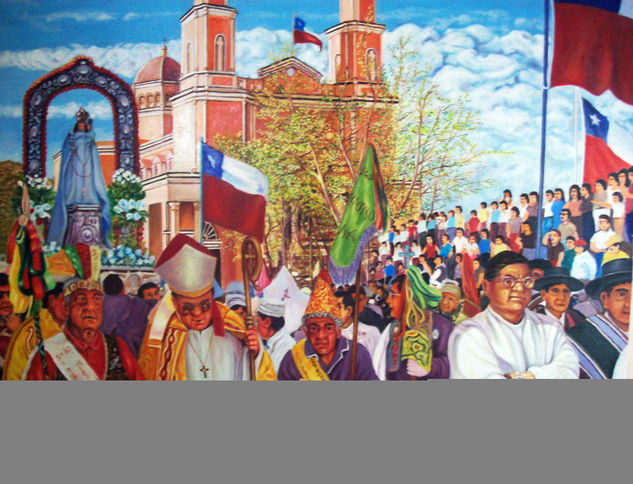 Procesion en Andacollo Oil Canvas Others