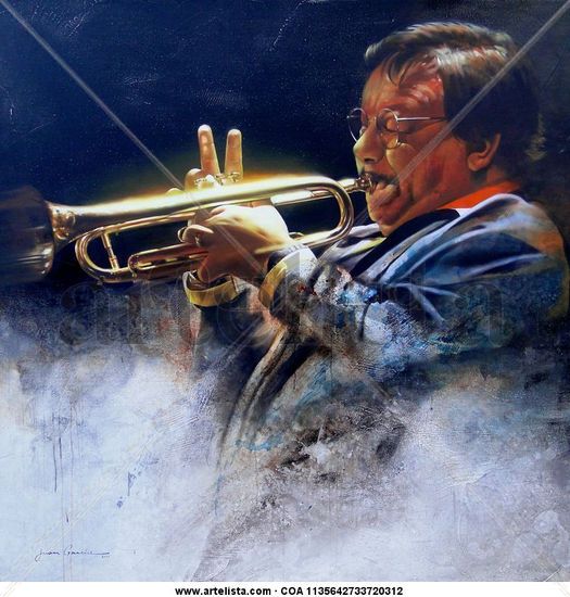 arturo sandoval Mixed media Canvas Figure Painting