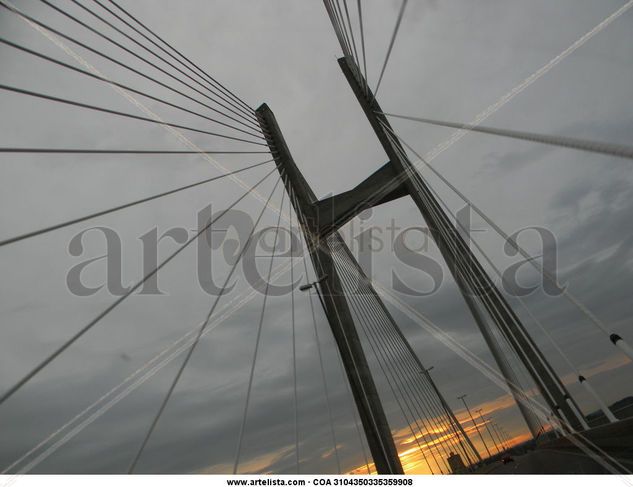 Puente al atardecer Viajes Color (Digital)