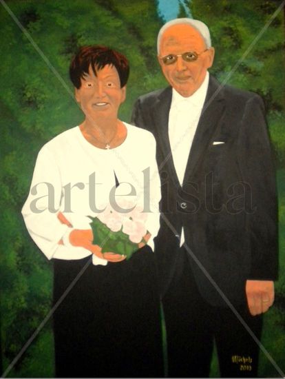 Mr and Mrs Ruffing Acrylic Canvas Portrait