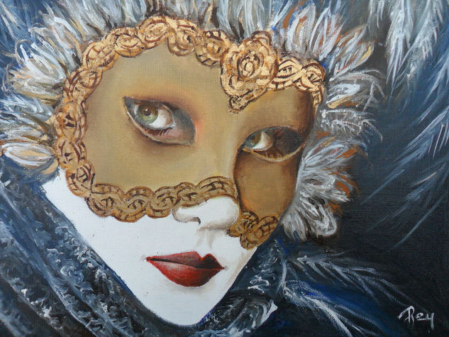 CARNAVAL Óleo Lienzo Retrato