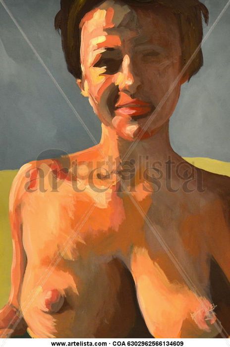 Desnudo en la playa
